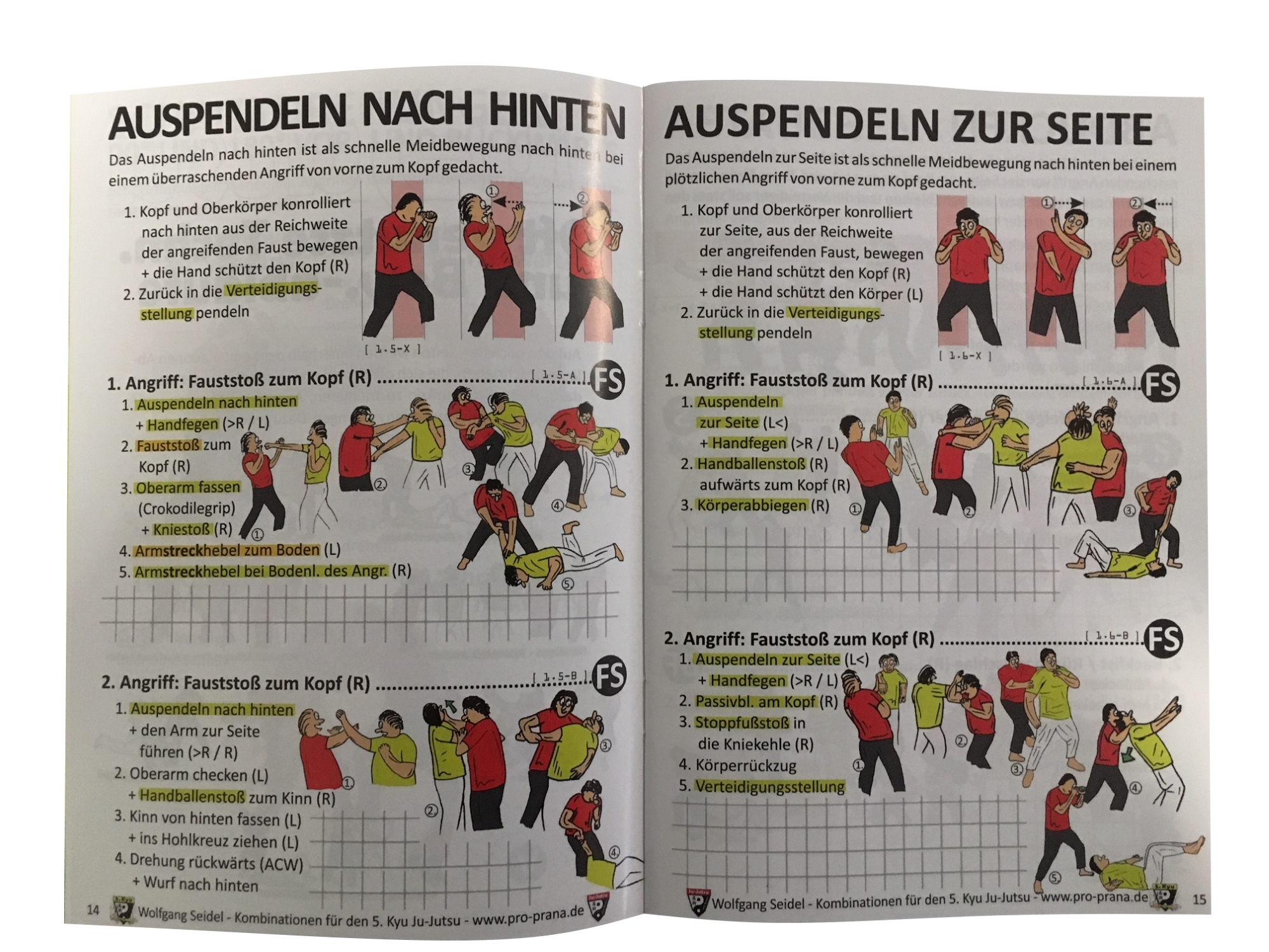 Ju-Jutsu - Kombinationen für das Training zum gelben Gürtel