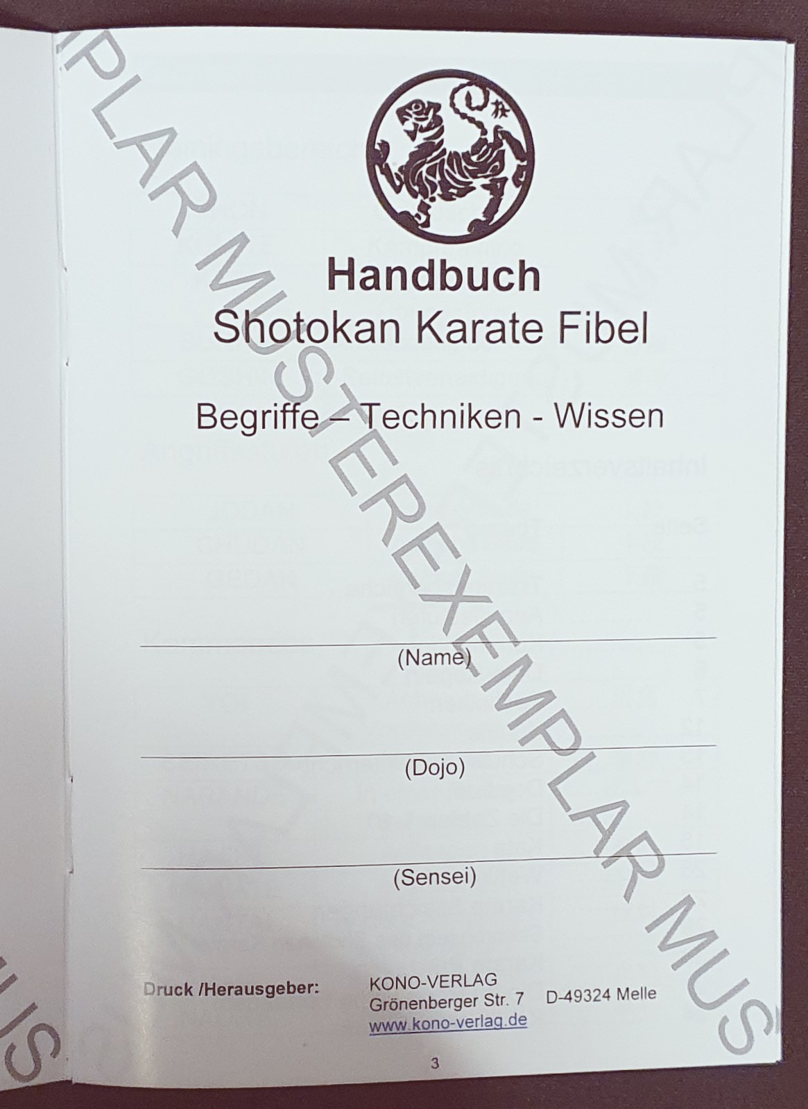 SHOTOKAN KARATE FIBEL / Softcover / DIN A6 - 10er Pack