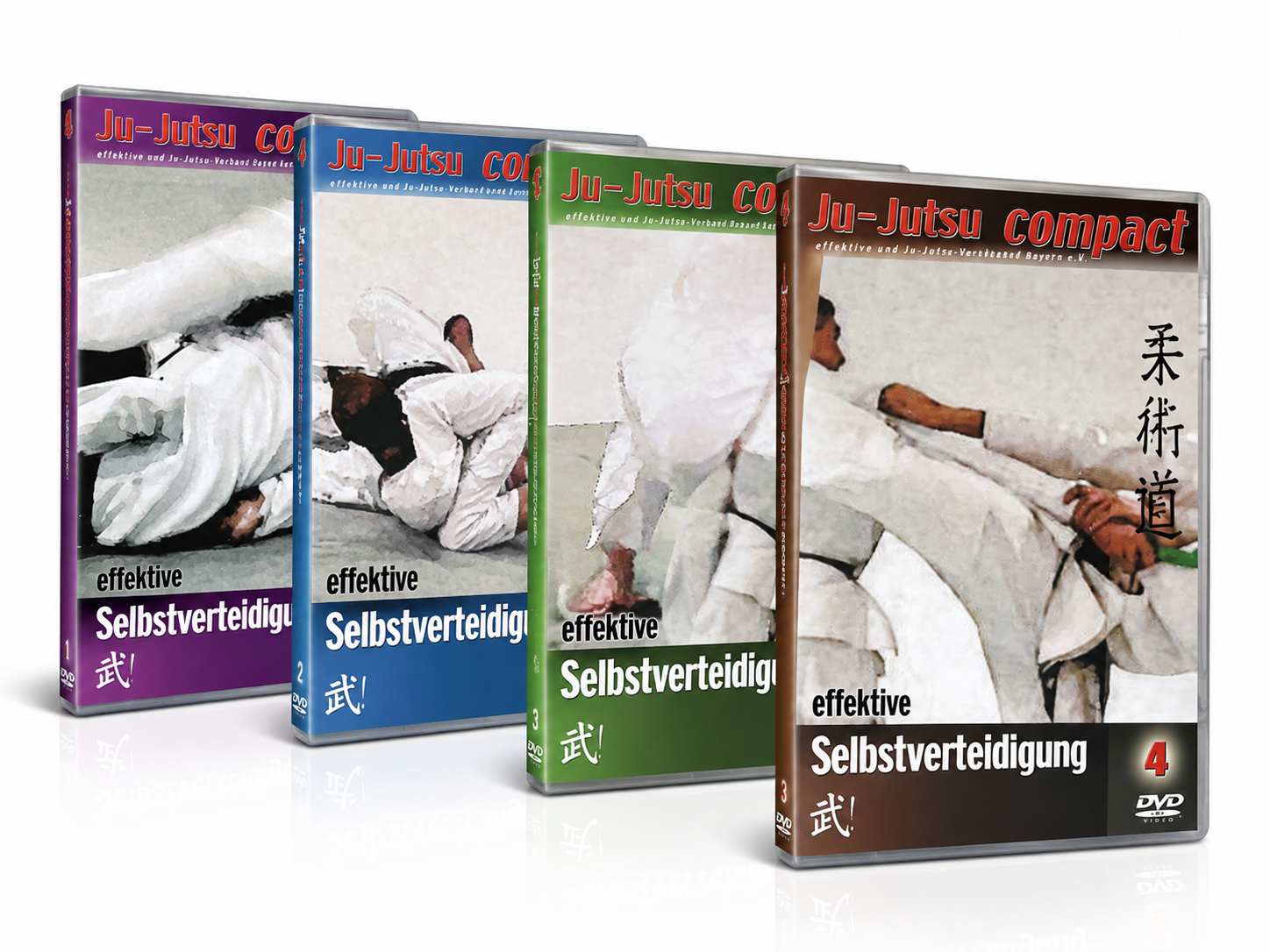 SET: Ju-Jutsu compact - effektive Selbstverteidigung - Teil 1-4 (DVD)