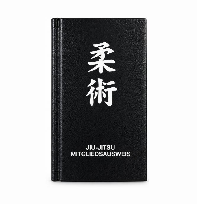 Jiu-Jitsu Mitgliedausweis Deluxe, Kunstleder Einband und Fadenheftung